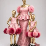 Blush Legacy Zigham family occasion set, mannequin front view